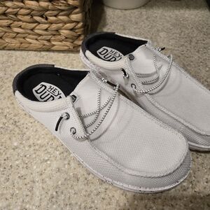 Hey Dude Men's White Slip-On Loafers